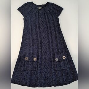 Style & Co. Navy Blue Cable Knit Dress Size Petite  PP